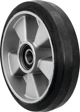 Produktbild: Pfaff Silberblau Lenkrolle Vollgummi 200/50-160, doppelt kugelgelagert für Hubwagen Silverline HU W-20 SL