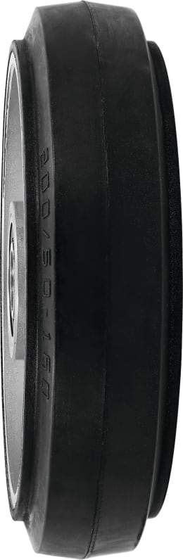 Produktbild: Pfaff Silberblau Lenkrolle Vollgummi 200/50-160, doppelt kugelgelagert für Hubwagen Silverline HU W-20 SL