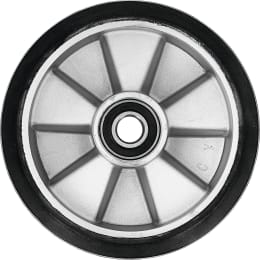 Produktbild: Pfaff Silberblau Lenkrolle Vollgummi 200/50-160, doppelt kugelgelagert für Hubwagen Silverline HU W-20 SL