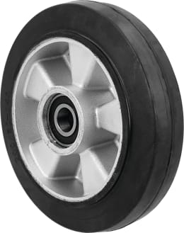 Produktbild: Pfaff Silberblau Lenkrolle Vollgummi 200/50-140, doppelt kugelgelagert für Hubwagen Silverline HU 25-115 TS