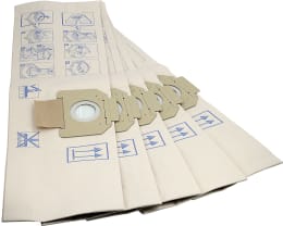 Set: Nilfisk Filtertüte SQ 4 5 St. Papier, 2-lagig, für Sauger SR, SRM, SQ