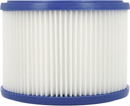Produktbild: Nilfisk Filterelement Ø 185 x 140 mm für Nass- und Trockensauger, PET (Polyethylenterephthalat), waschbar