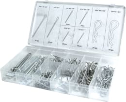 Set: Eisensplinte- und Federstecker-Sortimente zöllig, 260 St.