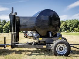 Produktbild: Massey Ferguson Ballenwickelgerät TW für Rundballen mit schwarzer Wickelfolie