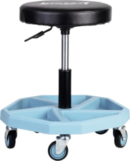 Produktbild: Hazet® Werkstatthocker Höhe 43 – 55 cm, Tragkraft 150 kg, pneumatisch, Werkzeugablage mit Fächern