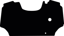 Produktbild: Fußmatte Velours schwarz, für Same Traktor Dorado 65, 70 Classic, mit Differential-Sperrpedal, ab Bj. 10.09
