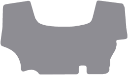 Produktbild: Fußmatte Gummi hellgrau, für Case IH Traktor JX 70, 80, 90, mit mechanischem Differential, ab Bj. 14