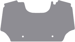 Produktbild: Fußmatte Gummi hellgrau, für Lamborghini Traktor Serie R2, mit mechanischem Gaspedal