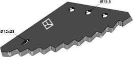 Technische Zeichnung: Industriehof® Messer 525 x 250 x 6 mm, für Mischwagen Frasto, Schuitemaker, Storti, van Lengerich