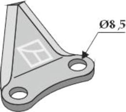 Technische Zeichnung: Industriehof® Fräsmesserklinge 62 x 90 x 4 mm gewinkelt, für Futtermischwagen Frasto, Storti, Walker