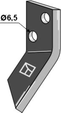 Produktbild: Industriehof® Fräsmesserklinge rechts 90 x 40 x 4 mm, gewinkelt, für Futtermischwagen Walker, 70-123