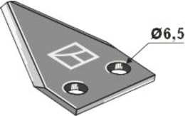 Technische Zeichnung: Industriehof® Fräsmesserklinge 80 x 51 x 3 mm gerade, für Futtermischwagen Frasto, Luclar, Mutti