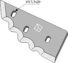 Technische Zeichnung: Industriehof® Messer 210 x 94 x 5 mm, für Mischwagen Sgariboldi, 70-117