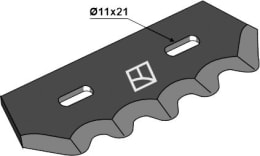 Technische Zeichnung: Industriehof® Messer 175/195 x 74 x 5 mm, für Mischwagen Marmix