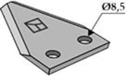 Technische Zeichnung: Industriehof® Fräsmesserklinge 81 x 76 x 3 mm gerade, für Futtermischwagen Gilioli, Himel, Italmix