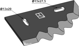 Technische Zeichnung: Industriehof® Messer 195 x 90 x 5 mm, für Mischwagen Gilioli, Himel, Italmix, Peecon, 70-110