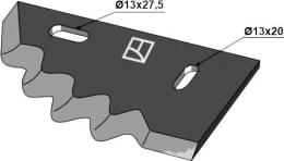 Technische Zeichnung: Industriehof® Messer 195 x 90 x 5 mm, für Mischwagen Gilioli, Himel, Italmix, Peecon, 70-109