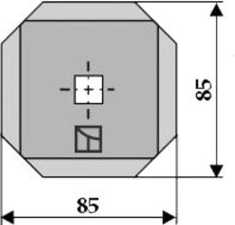 Technische Zeichnung: Industriehof® Schneidscheibe 85 x 85 x 4 mm, für Futtermischwagen Seko, Strautmann, 70-100