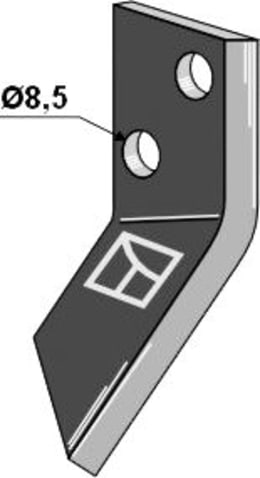 Produktbild: Industriehof® Fräsmesserklinge rechts 95 x 45 x 5 mm, gewinkelt, für Futtermischwagen AGM, Logifeed & R.M.H.