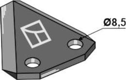 Technische Zeichnung: Industriehof® Fräsmesserklinge 75 x 76 x 3 mm gerade, für Futtermischwagen Rotomix