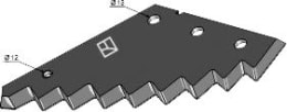 Technische Zeichnung: Industriehof® Messer 344 x 265 x 8 mm, für Mischwagen Strautmann