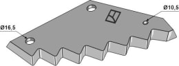 Technische Zeichnung: Industriehof® Messer 177 x 225 x 8 mm, für Mischwagen JF-Stoll