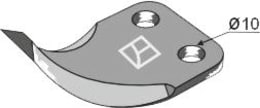 Technische Zeichnung: Industriehof® Fräsmesserklinge 81 x 50 x 5 mm gewinkelt, für Futtermischwagen Kverneland