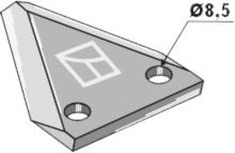 Technische Zeichnung: Industriehof® Fräsmesserklinge 80 x 76 x 4 mm gerade, für Futtermischwagen Strautmann
