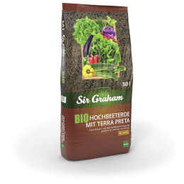 Produktbild: Sir Graham Bio-Hochbeeterde 50 l Sack mit Terra Preta
