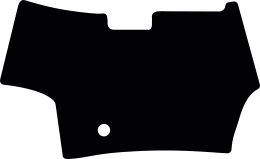 Produktbild: Fußmatte Velours schwarz, für Fendt Traktor Vario 900 Gen7, ohne Drehsitz, mit Kühlbox, mit Motorbremse