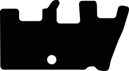 Produktbild: Fußmatte Gummi schwarz, für Takeuchi Minibagger TB 320, Bj. 24