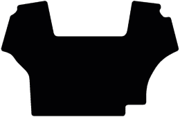 Produktbild: Fußmatte Gummi schwarz, für Steyr Traktor CVT 100, 6000, bis Bj. 13, Tier 3-Motor