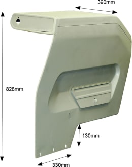 Produktbild: Kotflügel rechts Breite oben 390 mm, für Traktor Massey Ferguson 100