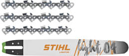 Produktbild: STIHL Führungsschiene Light 04 40 cm .325 .050/1,3 mm, Aufnahme 3003, mit 3 Sägeketten, 3003 000 3313