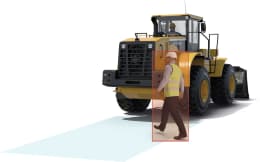 Produktbild: Brigade® Rückfahrkamera GS BAU-71 - SVLFG KI-unterstützt, mit 10,4-Splitscreen-Monitor