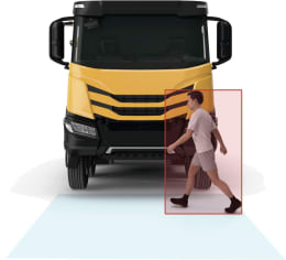 Produktbild: Brigade® Rückfahrkamera GS BAU-71 - SVLFG KI-unterstützt, mit 10,4-Splitscreen-Monitor