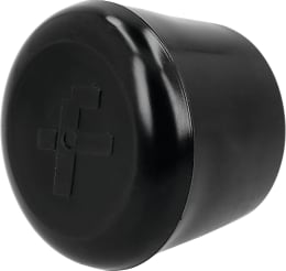 Produktbild: Schwarze PVC-Abdeckkappe für Umsturzbügel, Ø 50 mm