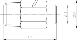 Technische Zeichnung: Monoflo Trogsprüher mit Schlitz 1/2