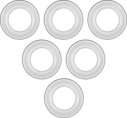 Produktbild: Birchmeier® Manschette weiß, für Pulverzerstäuber DR 5, Spritze Garden Star 3, 5, Profi Star 3, 5, 6 St.
