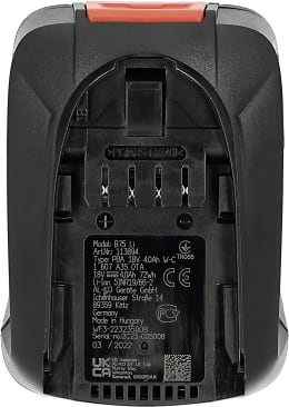 Produktbild: AL-KO Ersatzakku B75 Li 18 V/4,0 Ah, 72 Wh, 0,64 kg