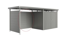 Produktbild: Biohort Rückwand für Seitendach 266 x 4 cm quarz-grau, metallic
