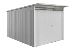 Produktbild: Biohort Gerätehaus AvantGarde mit Pultdach A8 260 x 380 cm silber, metallic Standardtür