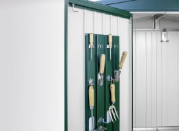 Lifestyle: Biohort Gerätehaus Europa 2 172 x 156 cm silber, metallic Doppeltür