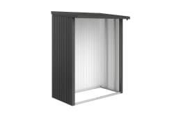Produktbild: Biohort Rückwand für Brennholz Unterstand Woodstock 150 145,5 x 1,1 cm dunkelgrau, metallic