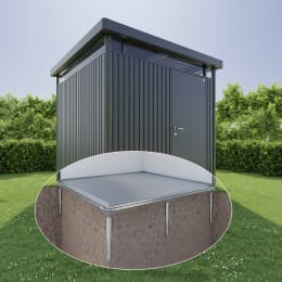 Lifestyle: Biohort SmartBase Plus Schraubfundament SmartBase Plus HighLine 252 x 252 cm silber, metallic