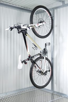 Lifestyle: Biohort Fahrradhalter bikeMax 4 x 4 cm silber Fahrradständer Wand
