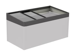 Produktbild: Biohort Frühbeetaufsatz für Hochbeet 2x1 200 x 101 cm dunkelgrau, metallic