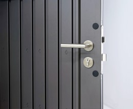 Produktbild: Biohort Gerätehaus HighLine H4 275 x 275 cm silber, metallic Standardtür
