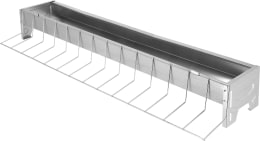 Produktbild: KERBL Futtertrog 75 x 10 cm Metall verzinkt, für Hühner, 71302