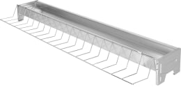 Produktbild: KERBL Futtertrog 100 x 10 cm Metall verzinkt, für Hühner, 71303